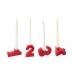 Adventskerzenhalter 1-2-3-4 rot 17189 Holz