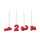 Adventskerzenhalter 1-2-3-4 rot 17189 Holz
