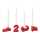 Adventskerzenhalter 1-2-3-4 rot 17189 Holz