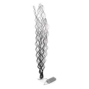 Dekozweige LED schwarz 60cm Metall 24 LED Timer, Größe: 4x4x60cm,