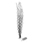 Dekozweige LED schwarz 60cm Metall 24 LED Timer,...