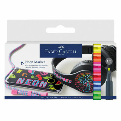 Faber Castell Neon Marker 6er Kartonetui