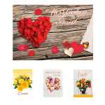 Danksagungen Blumen, 4fach sortiert, Quer- Hochformat,...