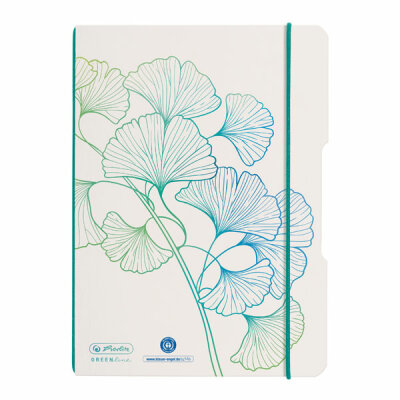 Herlitz Notizheft flex A5 40 Blatt punktier GREENline Ginkgo