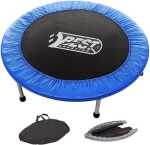 Fitnesstrampolin faltbar blau schwarz, Durchmesser: 96cm,...
