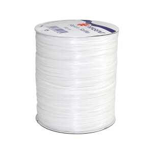 Naturbastbandrolle 100m Rayon Raffia weiß, Präsent