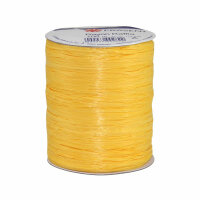 Naturbastbandrolle  100m Rayon Raffia gelb, Präsent