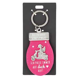 Schlüsselanhänger Filz Schutzengel oval Motiv 13, Glücksfilz Anhänger