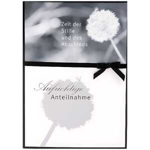 Trauerkarte Motiv 4, Zeit der Stille und des Abschieds...