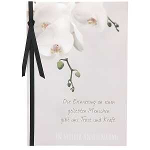 Trauerkarte Motiv 8, Die Erinnerung an einen geliebten...