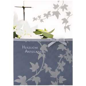 Trauerkarte Motiv 9, Herzliche Anteilnahme