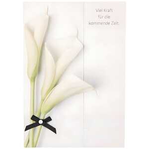 Trauerkarte Motiv 11, Viel Kraft für die kommende Zeit.
