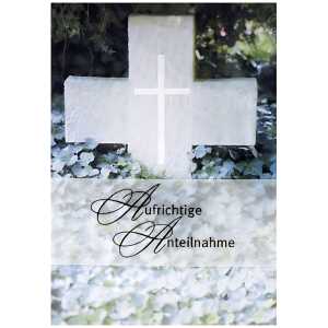 Trauerkarte Motiv 17, Aufrichtige Anteilnahme