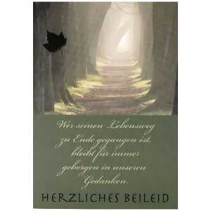 Trauerkarte Motiv 19, Wer seinen Lebensweg zu Ende gegangen...