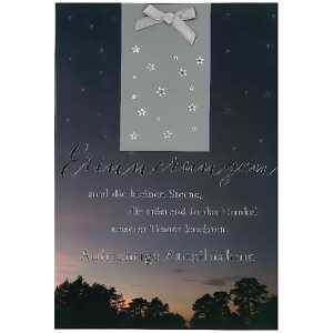 Trauerkarte Motiv 21, Erinnerungen sind die kleinen Sterne, ..