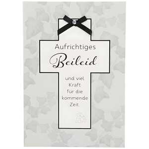 Trauerkarte Motiv 25, Aufrichtiges Beileid und viel Kraft für