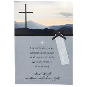 Trauerkarte Motiv 28, Man sieht die Sonne langsam untergehen..