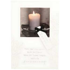 Trauerkarte Motiv 30, Wenn das Licht erlischt, bleibt die...