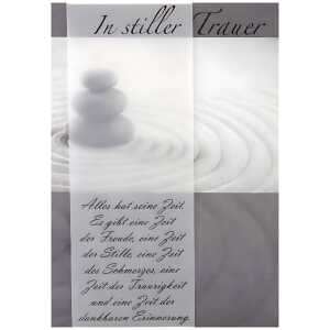 Trauerkarte Motiv 33, In stiller Trauer-Alles hat seine Zeit..