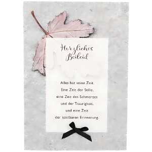 Trauerkarte Motiv 35, Herzliches Beileid Alles hat seine Zeit.