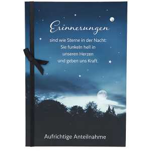 Trauerkarte Motiv 41, Erinnerungen sind wie Sterne in der ...