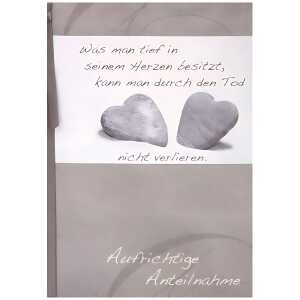 Trauerkarte Motiv 46, Was man tief in seinem Herzen besitzt...