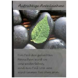 Trauerkarte Motiv 47, Aufrichtige Anteilnahme - Ein Teil des..