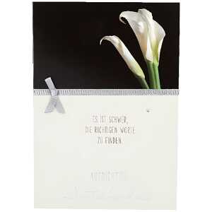 Trauerkarte Motiv 50, Es ist schwer, die richtigen Worte zu...