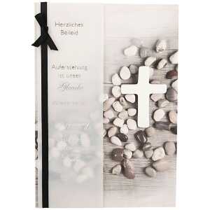 Trauerkarte Motiv 51, Herzliches Beileid Auferstehung ist...