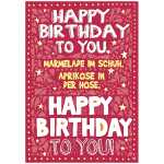 Musikkarte Motiv 2, Happy Birthday to you, Marmelade im...