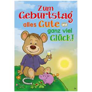 Musikkarte Überraschung Motiv 4, Zum Geburtstag alles Gute und ganz...