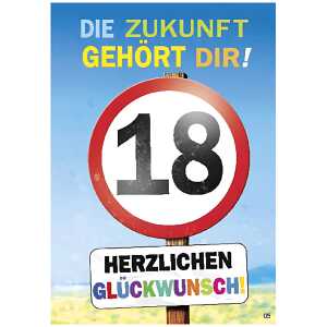 Musikkarte Motiv 5, Die Zukunft gehört dir! 18 Herzlichen...