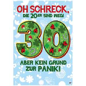 Musikkarte Motiv 7, Oh Schreck die 20er sind weg! 30 aber…