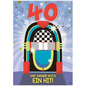 Musikkarte Überraschung Motiv 8, 40 Und immer noch ein Hit!