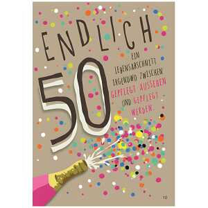 Musikkarte Überraschung Motiv 10, Endlich 50 Ein Lebensabschnitt...
