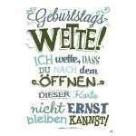 Musikkarte Motiv 14, Geburtstags-Wette! Ich wette, dass...