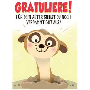 Musikkarte Motiv 19, Gratuliere! Für dein Alter siehst du ...