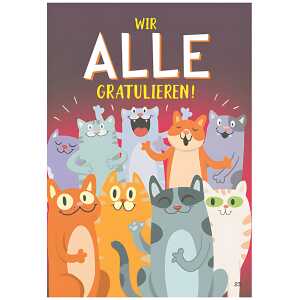 Musikkarte Überraschung Motiv 23, Wir alle gratulieren!