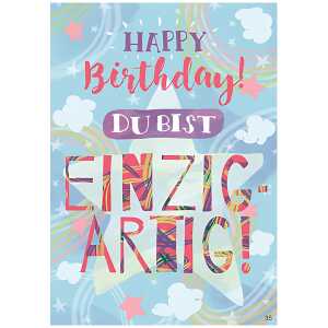 Musikkarte Überraschung Motiv 35, Happy Birthday! Du bist einzigartig