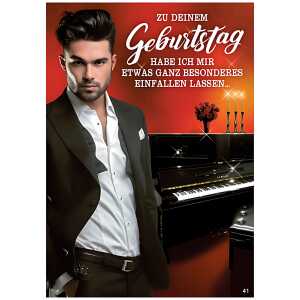 Musikkarte Motiv 41, Zu deinem Geburtstag habe ich mir etwas.