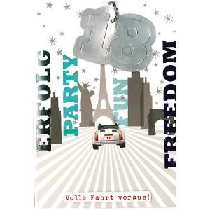 Designers Best Klappkarte Motiv 1, 18-Party-Volle Fahrt voraus!