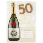 Designers Klappkarte Motiv 5, 50-Lass die Korken knallen!...