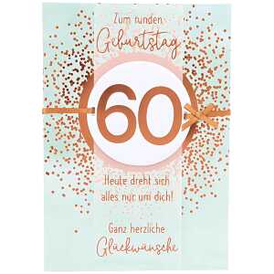 Designers Best Klappkarte Motiv 7, 60-Zum Geburtstag