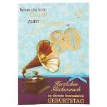 Designers Klappkarte Motiv 9, 80-Wenn das kein Grund zum...