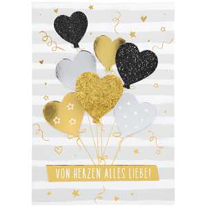 Designers Best Klappkarte Motiv 11, Von Herzen alles Liebe!