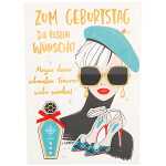 Designers Klappkarte Motiv 18, Zum Geburtstag die besten...