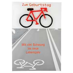 Designers Klappkarte Motiv 19, Zum Geburtstag-Mit viel Schwung ins ...