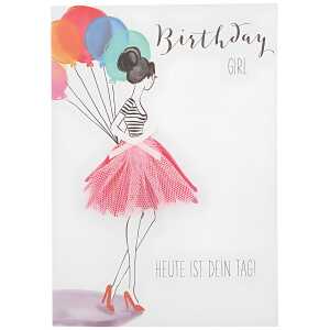 Designers Best Klappkarte Motiv 26, Birthday Girl Heute ist dein Tag!