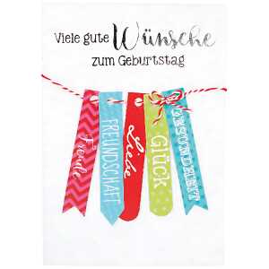 Designers Best Klappkarte Motiv 27, Viele gute Wünsche zum Geburtstag