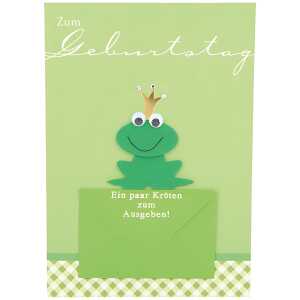 Designers Best Klappkarte Motiv 29, Zum Geburtstag-Ein paar Kröten...